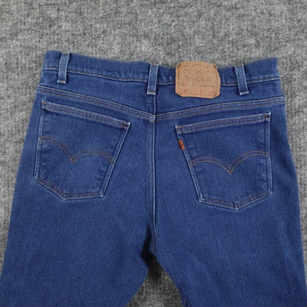 Levis 517 Jeans Mens 36x31 Blue Denim Bootcut Orange Tab Vintage USA 90s